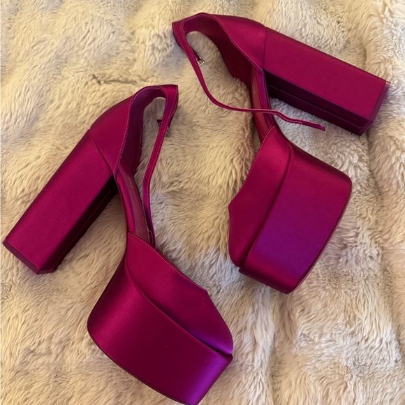 Paris Texas Vibrant Pink Platform Heels - Picture 11 of 11